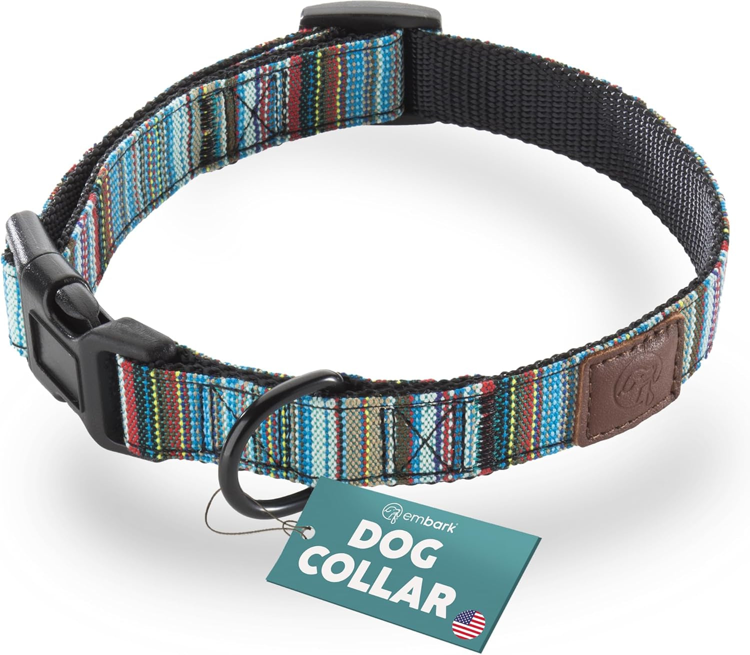 Embark Adventure Small Dog Collar – Stylish, Durable Nylon, Adjustable & Comfortable, Strong Buckle, Unisex