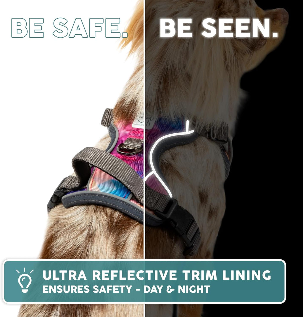 Embark Adventure Medium Dog Harness – No-Pull, Reflective Trim, Military-Grade Nylon, Front Clip with Gel-Lined Handle